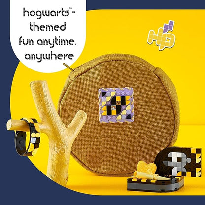 LEGO DOTS Hogwarts Accessories Pack 41808, Harry Potter Themed Jewelry Making Kit with Bracelet, 2 Bag Tags and Stich-on Patch, DIY Craft Toy Set for Kids