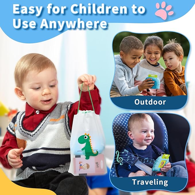 Aullsaty Toddler Toys Talking Flash Cards for 1 2 3 4 5 6 Year Old Boys and Girls, Autism Sensory Toys for Autistic Children, Learning Educational Montessori Speech Therapy 248 Sight Words Kids Gifts