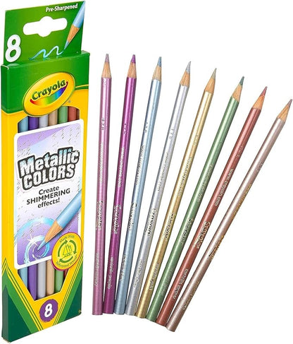Crayola Metallic FX Colored Pencils - 8 Pencils, 6 PACK