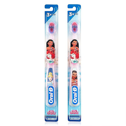 Oral-B New Princess Toothbrush for Little Girls, Children 3+, Extra Soft, Characters Vary - Pack of 6 (Characters Vary)
