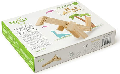 14 Piece Tegu Magnetic Wooden Block Set Natural