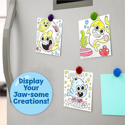 Horizon Group USA Baby Shark Watercolor Art Pad – Baby Shark Water Coloring Book & Painting Set –Baby Shark Watercolor Painting Kit – Great Baby Shark Art Set for 3 Year Old