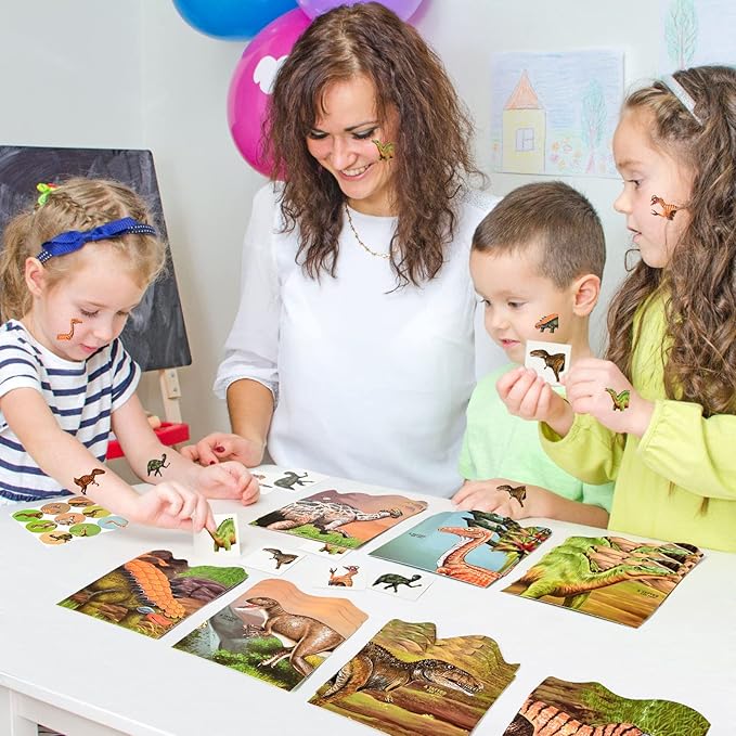 Giiffu 36 Dinosaur Valentines Day Cards for Kids, Dinosaur Valentines Cards with Envelopes for Valentine Classroom Gifts, Kids Valentine Exchange Cards, Kids Valentine Party Favors