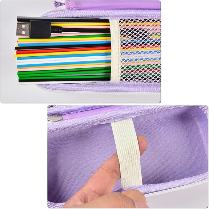 GWCASE Case Compatible with 3Doodler Start+ Essentials for 3D Pen Set for Kids, Storage Organizer Carrying Holder Fit for Printing Pens, Plastic Refill Blister, Micro-USB Charger (Box Only)-Purple