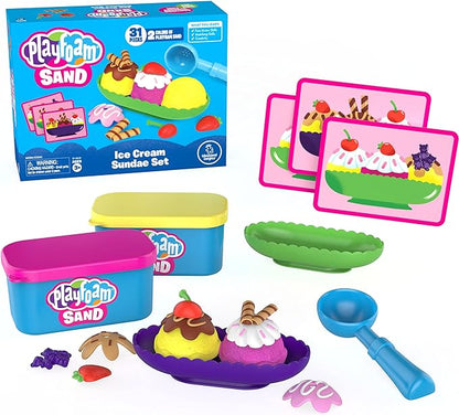Educational Insights Playfoam Sand Ice Cream Sundae Set, Play Sand, Sensory Toy, Gift for Kids Ages 3+