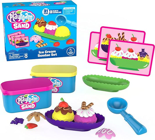 Educational Insights Playfoam Sand Ice Cream Sundae Set, Play Sand, Sensory Toy, Gift for Kids Ages 3+
