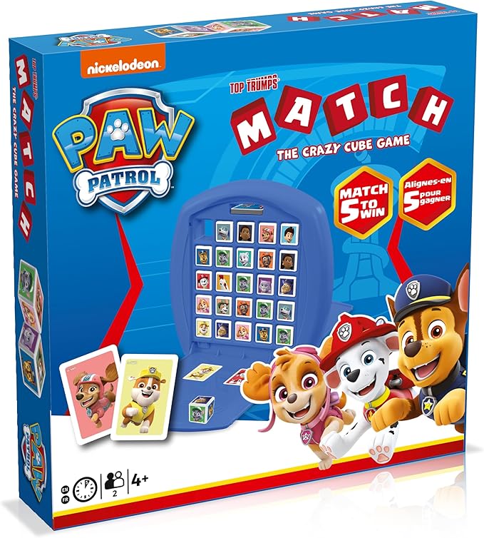 Top Trumps Match Game Paw Patrol - Family Board Games for Kids and Adults - Matching Game and Memory Game - Fun Two Player Kids Games - Memories and Learning, Board Games for Kids 4 and up