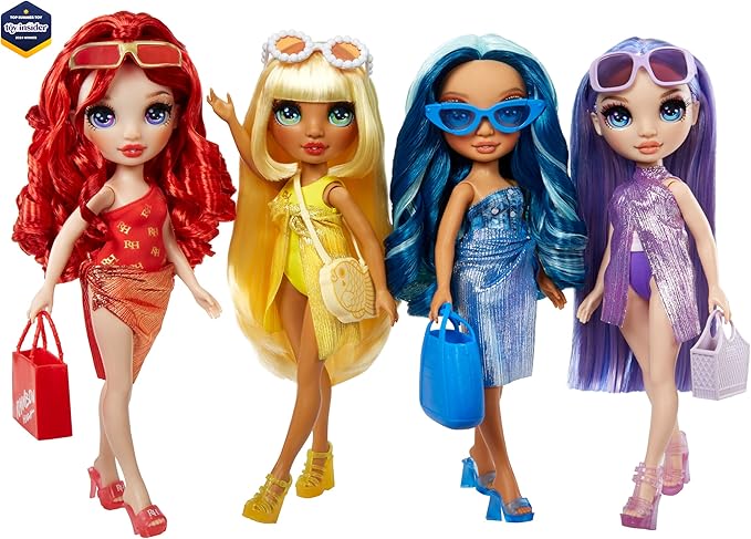 Rainbow High Swim & Style Sunny - Yellow 11" Blonde Fashion Doll with Shimmery Wrap to Style 10+ Ways, Swimsuit, Sandals, Fun Play Accessories, Great Toy Gift for Girls Ages 4-12 Years