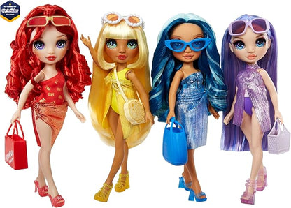Rainbow High Swim & Style Sunny - Yellow 11" Blonde Fashion Doll with Shimmery Wrap to Style 10+ Ways, Swimsuit, Sandals, Fun Play Accessories, Great Toy Gift for Girls Ages 4-12 Years