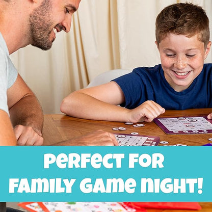 Chuckle & Roar - Family Bingo - Game Night Staple - Counting and Matching Skills for Kids - Classic Game Perfect for preschoolers