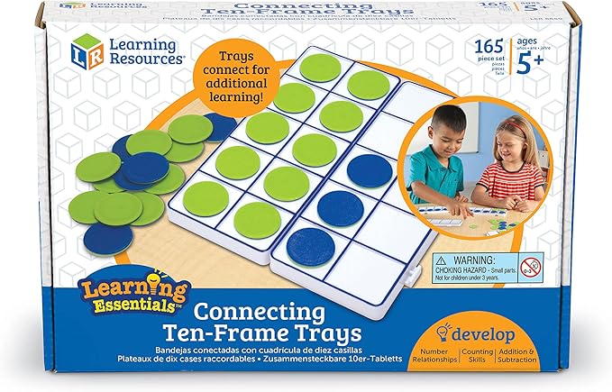 Learning Resources Connecting Ten-Frame Trays, 165 Pieces