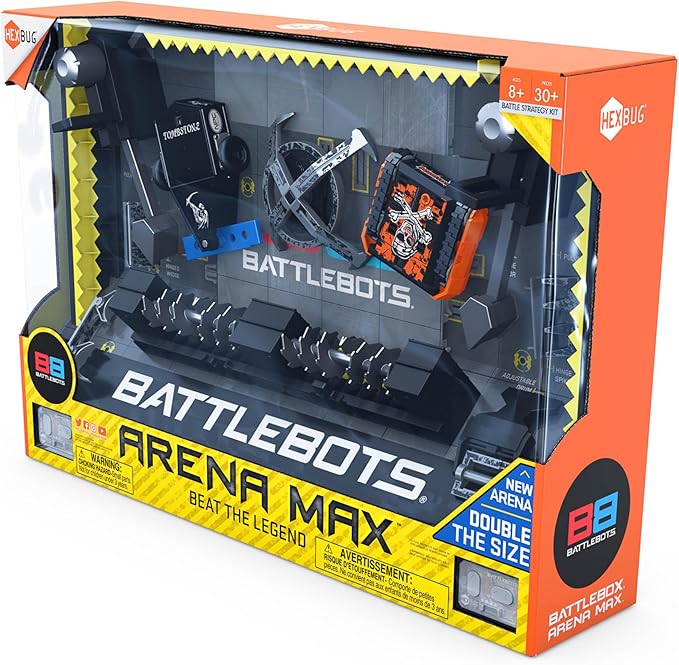 HEXBUG BattleBots Arena MAX, Remote Control Robot Toys for Kids with Over 30 Pieces, STEM Toys for Boys & Girls Ages 8 & Up, Batteries Included