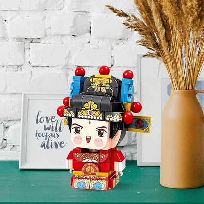 Chinese Traditional Opera Character Bricks, Wensheng DIY Building Blocks Model MOC Construction Toy Chinese Opera Style Puzzle China Chic 220PCS 96002 6+