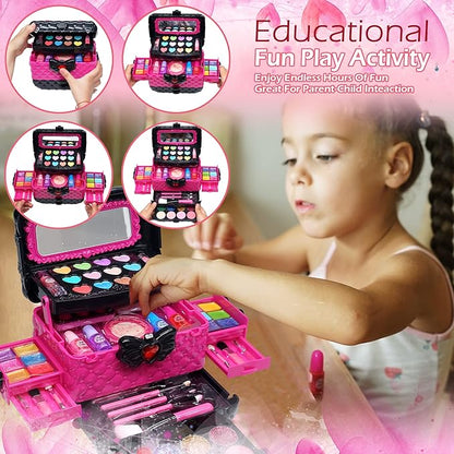 Kids Makeup Sets for Girls - Kids Makeup Kit for Girls, Maquillaje para Niñas, Play Make Up Kit, Best Toys for Little Girl,Princess Toddler Kid Stuff, Ages456789 10-12 Year Old Girl Birthday Gifts