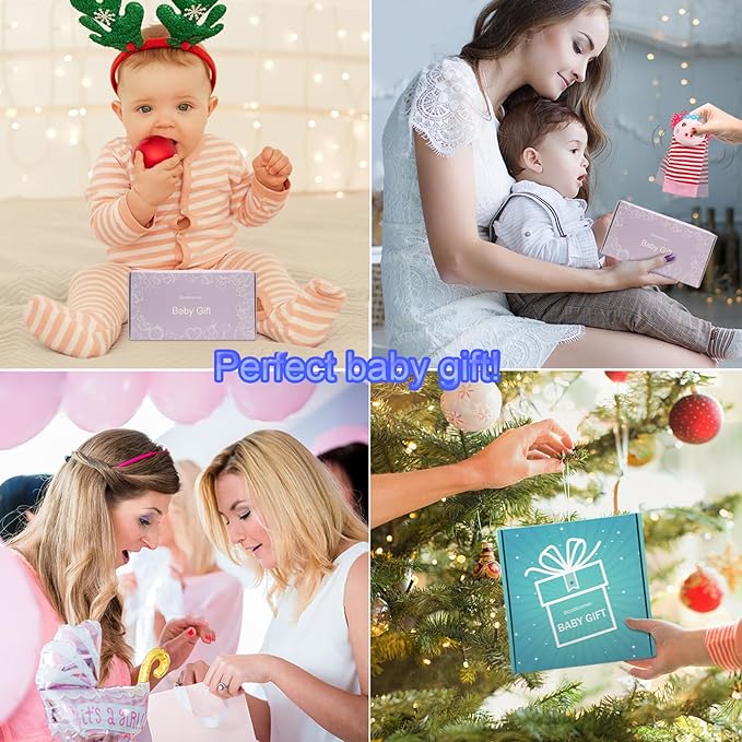 BLOOBLOOMAX Wrist Rattles Foot Finder Rattle Sock Baby Toy,Rattle Toy,Arm Hand Bracelet Rattle,Feet Leg Ankle Socks,Activity Rattle Present Gift for Newborn Infant Babies Boy Girl Bebe (5pcs-E)