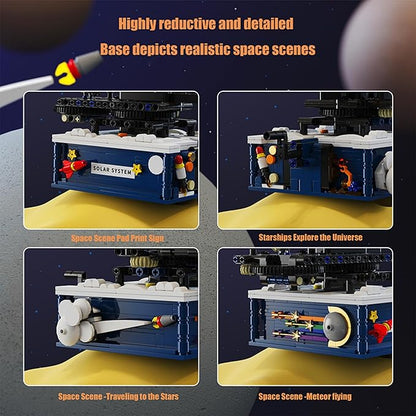 Solar System Building Toys, Rotatable Educational Toys for Science Experiments，Lighted Ornaments for The Night，Birthday Gift for Ages 8 up，Gifts for Christmas （775 Pieces）