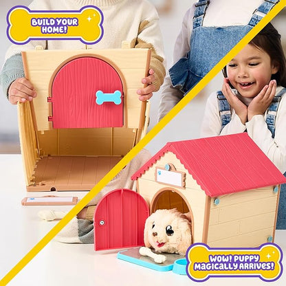 Little Live Pets My Puppy Interactive Plush Toy & Kennel. 25+ Sounds & Reactions. Name Your Puppy and Surprise! It Appears! Gifts for Kids Ages 5+
