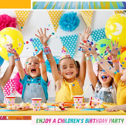 Lewtemi 48 Pcs Tie Dye Slap Bracelets Tie Dye Party Favors, Colorful Tie Dye Wristbands Bracelets for Kids Boys and Girls, Goodie Bag Fillers, Carnival Prize, Party Decorations(Classic Style)