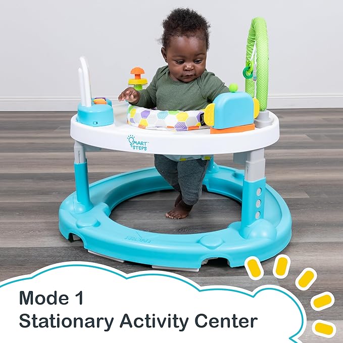 Smart Steps Bounce N’ Dance 4-in-1 Activity Center Walker, Hexagon Dots