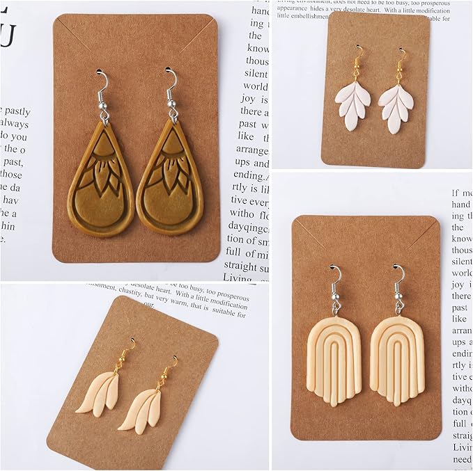 Kajaia 114 Pcs Polymer Clay Earring Cutters Bohemian Flowers Leaf Polymer Clay Earring Cutters Set Jewelry Making Supplies for Women Craft DIY