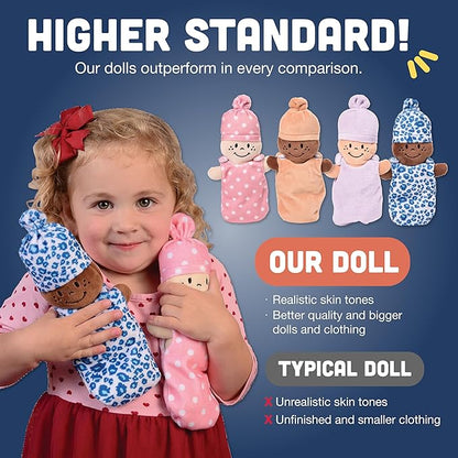 Creative Minds Basket of Babies Soft Baby Dolls, Sensory Toys, Multicultural, Diversity, Inclusion and Social Emotional Learning, Baby Toys for All Ages, Set of 6 Plush Dolls, Multicolor