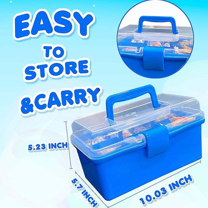 YITOHOP Arts and Crafts Supplies for Kids -1000+ pcs Art Craft kit in Carrying Travel Box for Toddlers Ages 4+ DIY Crafting School Kindergarten Project Activity- Ideal Xmas Gifts