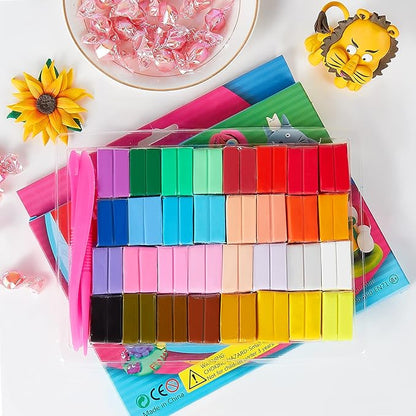 CiaraQ Small Modeling Clay Set, 32 Colors Safe & Non-Toxic Oven Bake Polymer Clay Starter Kit for Kids/Beginners