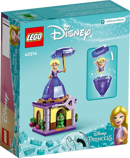 LEGO Disney Princess Twirling Rapunzel 43214 Building Toy with Diamond Dress Mini-Doll and Pascal The Chameleon Figure, Wind Up Toy Rapunzel, Disney Collectible Toy for Girls & Boys Age 5+ Years Old