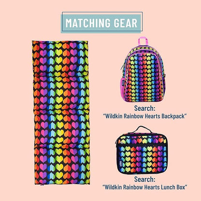 Wildkin Kids Floor Lounger: Ideal for Boys and Girls, Travel-Friendly, Perfect for Sleepovers - Pillow Lounger for Kids, Requires Standard Size Pillows Not Included (Rainbow Hearts)