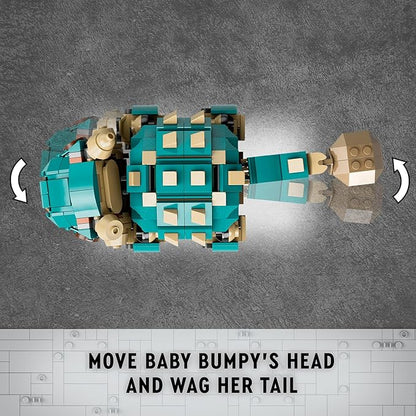 LEGO Jurassic World Baby Bumpy: Ankylosaurus Dinosaur Toy for Camp Cretaceous Fans and Kids Aged 7 Plus, Fun Build-a-Dinosaur Jurassic Park Toy for Boys and Girls, Animal Toy Playset, 76962