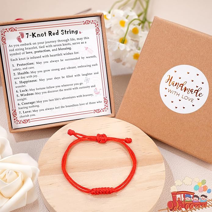 DAYANEY Red Bracelet for Women, Red String Bracelet for Protection as Girl Easter Basket Stuffers, Matching Jewelry for Couple, Christian Mens Good Luck Gifts Kabbalah Baby Braclets for Infant Kids