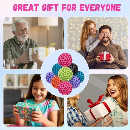 3D Printed Fidget Toys Stress Ball for Adults Grip Strength Trainer,Squishy Fidget Toy for Hand Therapy Bouncing Ball for Anxiety Relief,Classroom Gifts Kids Focus Decompression Ball for Office