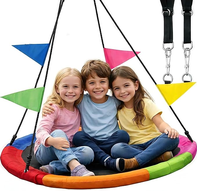 Tree Swing - 40 Inch Saucer Swing for Kids Outdoor with 900Lb Weight Capacity - Waterproof 900D Oxford Fabric, Ideal Kids Swings Set Accessories, Tree Swings for Kids Outdoor Fun