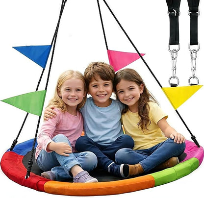 Tree Swing - 40 Inch Saucer Swing for Kids Outdoor with 900Lb Weight Capacity - Waterproof 900D Oxford Fabric, Ideal Kids Swings Set Accessories, Tree Swings for Kids Outdoor Fun