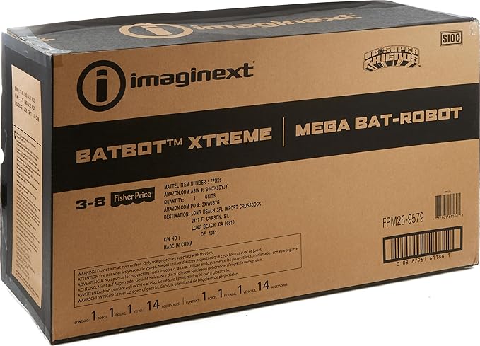Fisher-Price Imaginext DC Super Friends Batman Toy, Batbot Xtreme Robot Playset, 30 Inches Tall with Figure for Pretend Play Kids Ages 3+ Years (Amazon Exclusive)