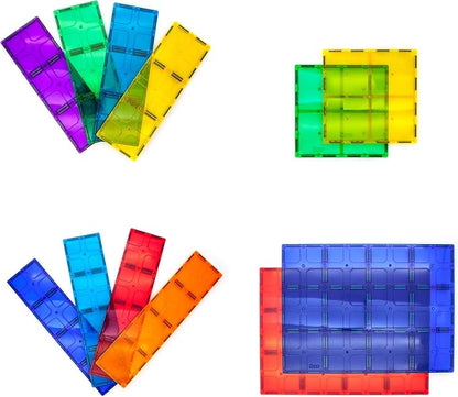 PicassoTiles Kids Toy Magnetic Building Blocks Magnet Tiles Supersized Large Stabilizer Base Jumbo XL Plate Foundation Education Construction Kit Engineering STEM Children Learning Stacking Set