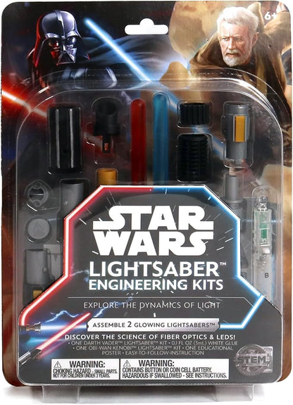 STAR WARS Construct Your Own Lightsabers, Build 2 Lightsabers for Kids, OBI Wan Kenobi Lightsaber & Darth Vader Lightsaber, 6 Year Old Boy Gifts, Toys