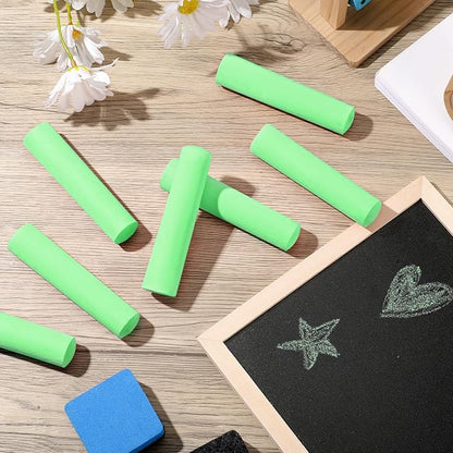 Fulmoon 40 Pcs Jumbo Sidewalk Chalk for Kids Outdoor Art Non Toxic Large Washable Street Chalk for Adults Drawing Painting Graffiti Classroom(Fruit Green,Round Style)