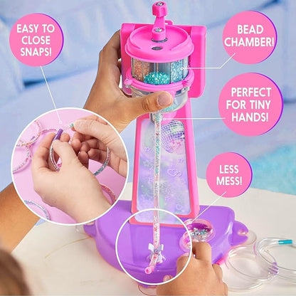 Just My Style Sparkle Pop Bracelet Maker, Make 10 Glitter Jelly Bracelets, Soft Glitter Filled Jelly Bangles, Bracelet Making Kit with Charms, Beads, Rhinestones, 90s Jewelry, Y2K Accessories