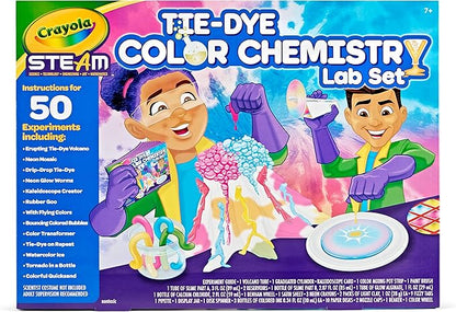 Crayola Tie Dye Color Chemistry Set for Kids, STEAM/STEM Activities, Educational Toy, Ages 7, 8, 9, 10