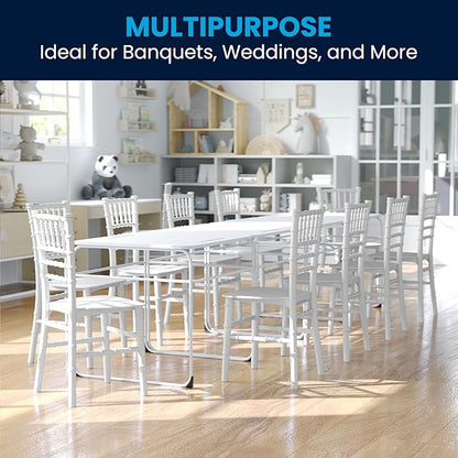 Flash Furniture Hercules Series Children's Resin Event Chair, Commercial/Residential All Occasion Chair, 330 lb. Static Weight Capacity, White