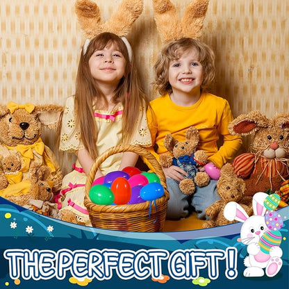 48 Pcs Easter Gifts for Kids Easter Basket Stuffers Easter Eggs Filled Assorted Easter Stamps Plastic Easter Stamp Kit for Kids Self Inking Stamps Gift Basket Filler Easter Hunt Prizes