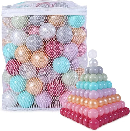 Ball Pit Balls Plastic Balls for Ball Pit Phathalate Free BPA Free Plastic Balls 100pcs 2.2" Set for Toddlers for Play Tent Tunnel