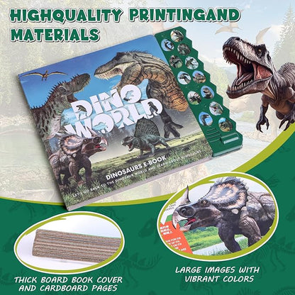 kolegend Dino Egg Dig Kit, 12 Pack Dinosaur Eggs Excavation Science with 1 Dinosaur Sound Book and 12 Dinosaur Cards, Easter Basket Stuffers Toys for 3 4 5 6 7 8 9 10 11 Year Old Boys Girl