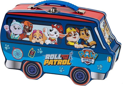 Paw Patrol Van Shaped Tin Carry All, Blue, with Handle Lock and Clasp