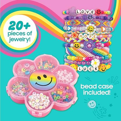 Just My Style Positivity Jewelry, Create Over 20 DIY Bracelets, Design Word Wear with ABC Beads, Friendship Bracelet Bead Kit for Kids Ages 6, 7, 8, 9, Make Your Own Meaningful Positivity Jewelry