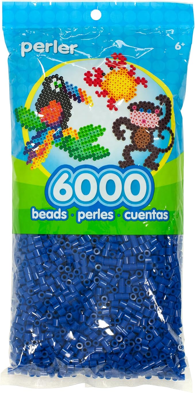Perler Beads Fuse Beads for Crafts, 6000pcs, Dark Blue