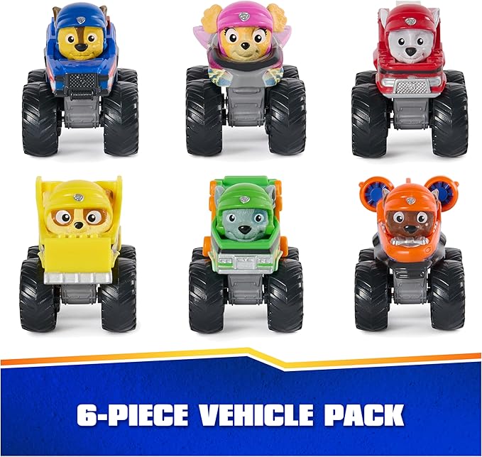 Paw Patrol: Rescue Wheels, 6-Piece Pup Squad Racers, Toy Cars Gift Set, Kids Toys for Boys & Girls Ages 3 and Up