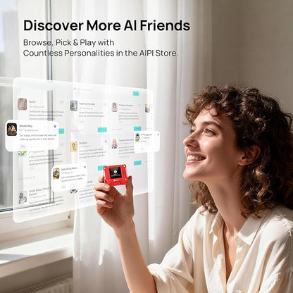 AIPI-Lite AI Robot, Smart Customizable Character with Voice Cloning, GPT Model Access, Memory Storage, and Real-Time Interactive Reactions