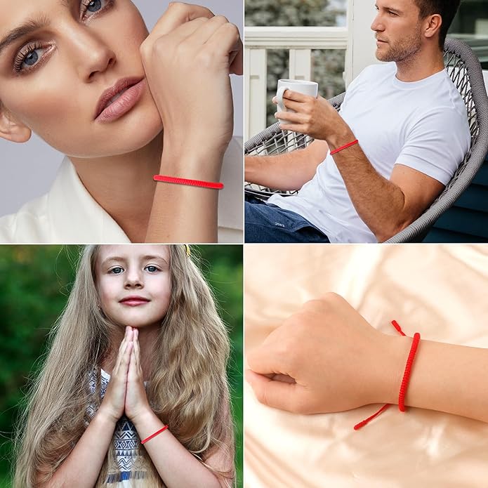 DAYANEY Red Bracelet for Women, Red String Bracelet for Protection as Girl Easter Basket Stuffers, Matching Jewelry for Couple, Christian Mens Good Luck Gifts Kabbalah Baby Braclets for Infant Kids
